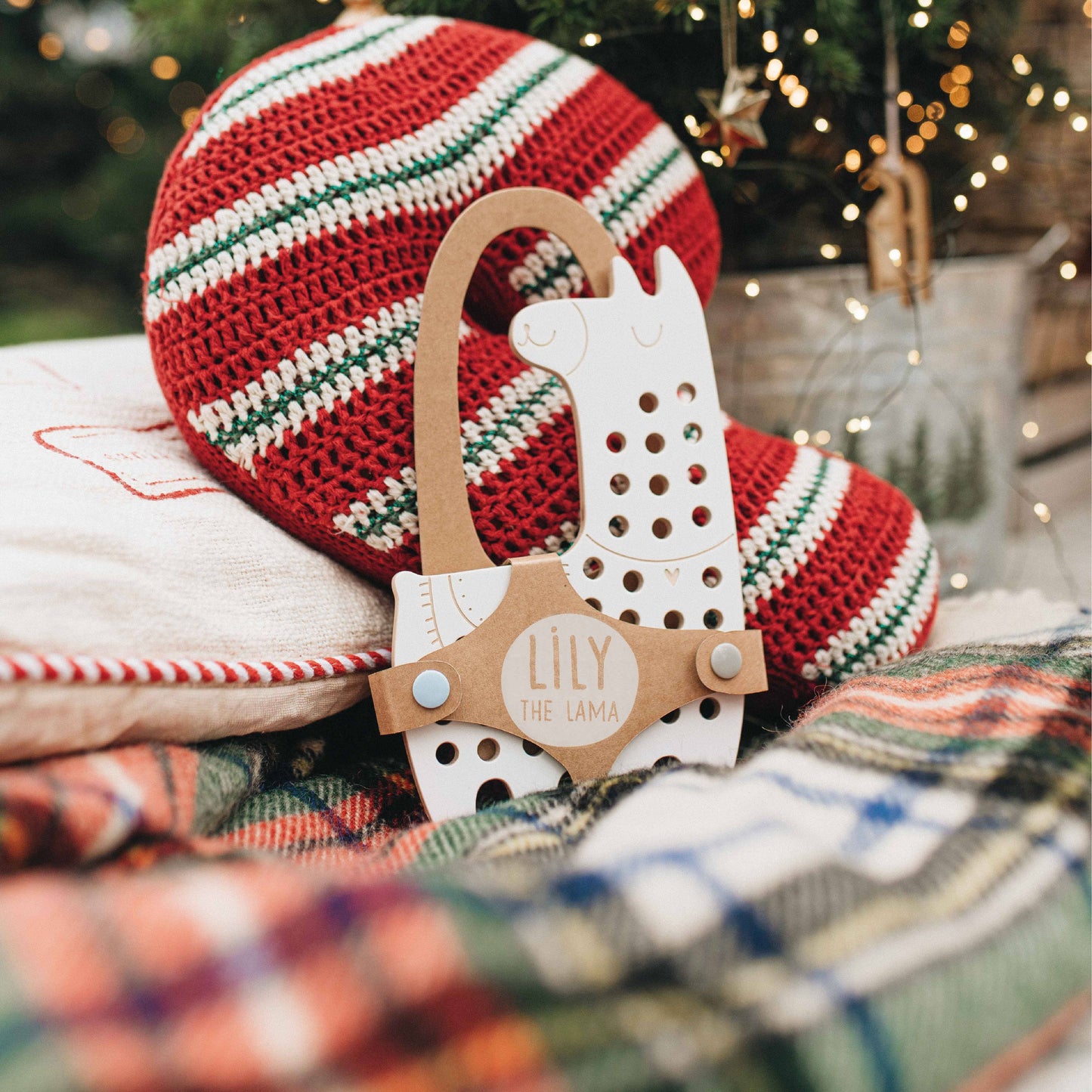 Lily das Lama, Montessori Holz-Spielschnürspiel