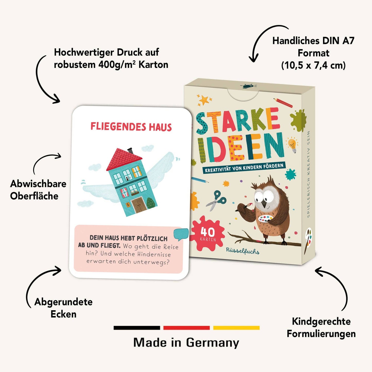 Kreativitätskarten für Kinder "Starke Ideen"