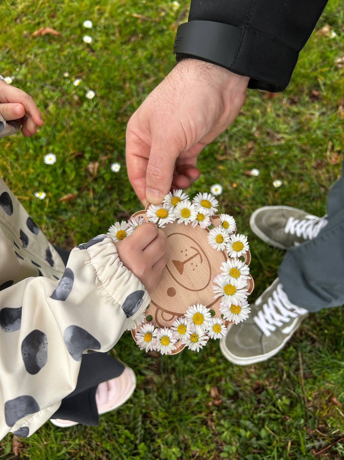 Blumen-Steckspiel aus Holz (4 Motive)