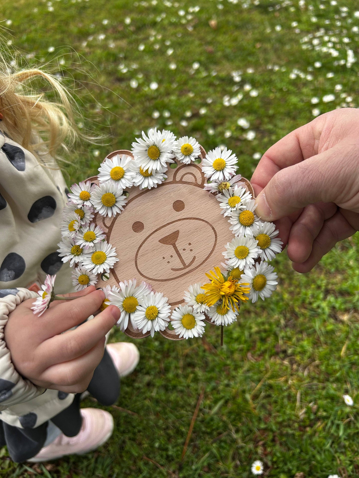 Blumen-Steckspiel aus Holz (4 Motive)