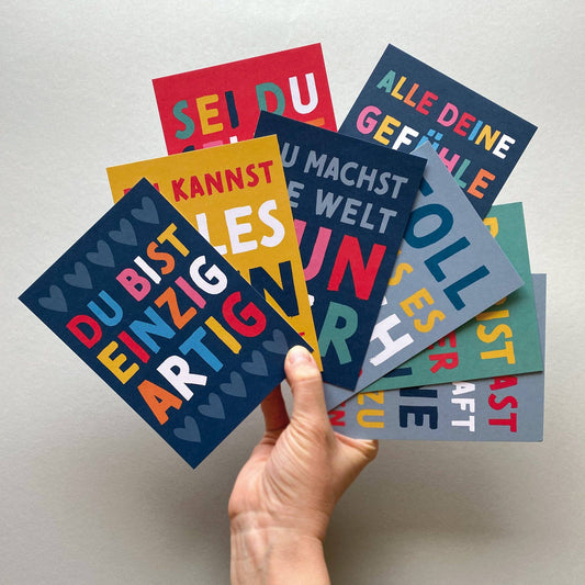 Mutmacher-Kartenset BUNT – Ermutigende Postkarten für starke Momente (10er-Set)