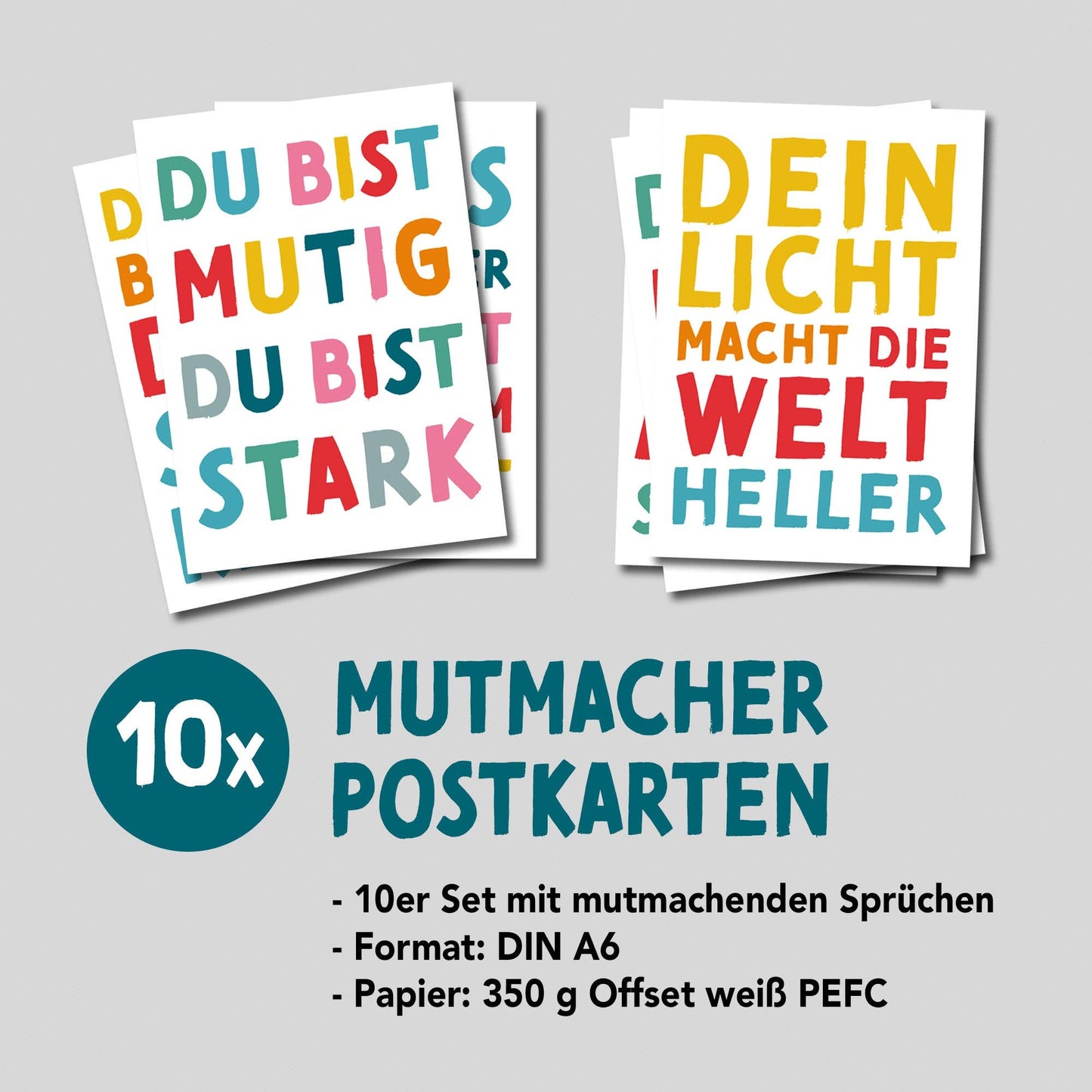 Mutmacher-Kartenset – Ermutigende Postkarten (10er-Set)