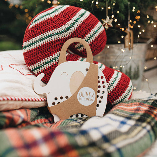 Oliver der Elefant, Montessori Holz-Schnürspielzeug